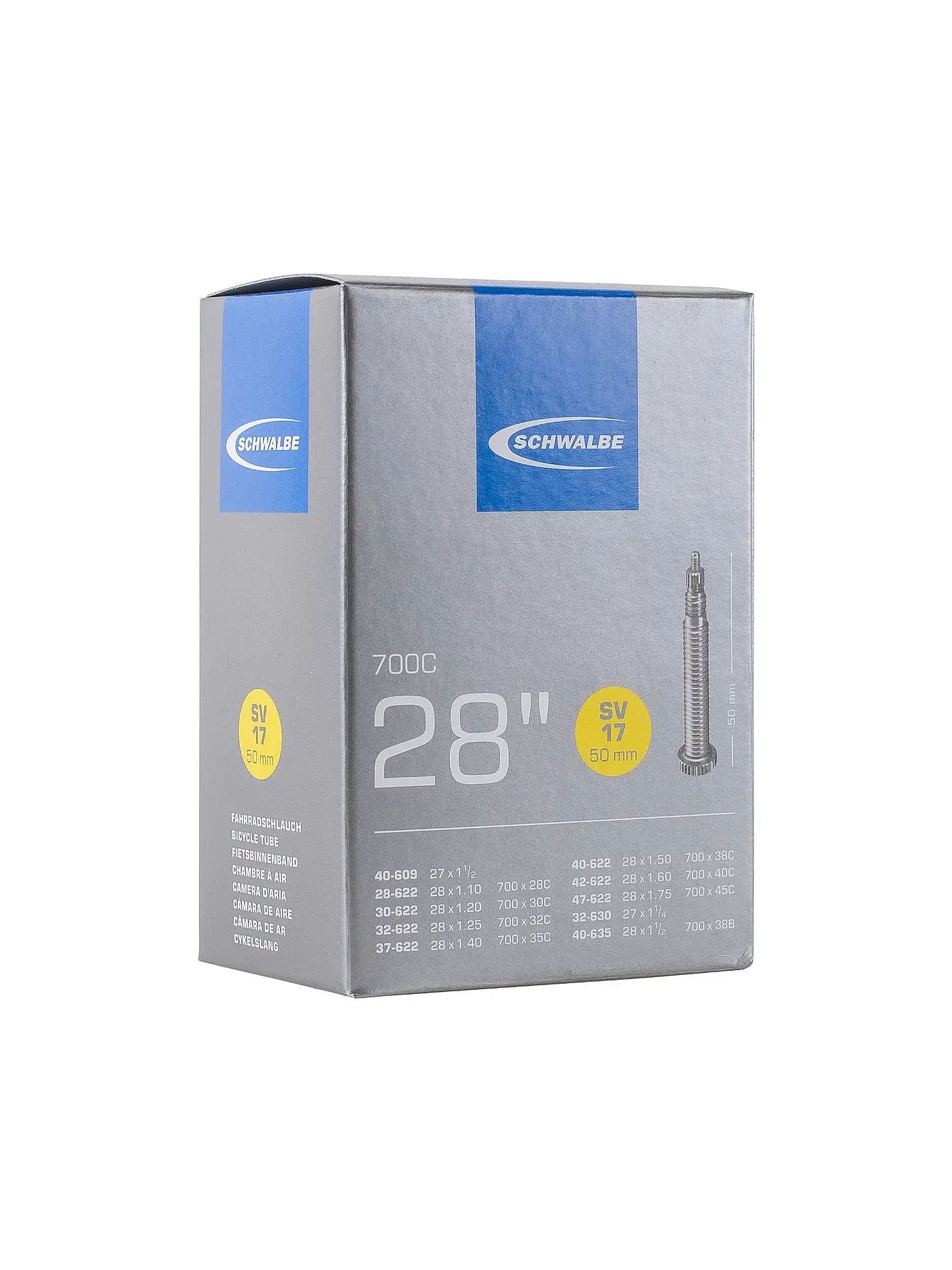 SCHWALBE | Fahrradschlauch Nr.17 SV50 (28"/700C) | 